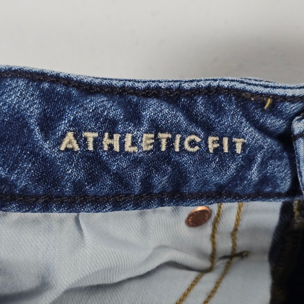 American Eagle Outfitters Athletic Fit Men's Jeans Size 29x33 Dark Wash Flex - Picture 8 of 10